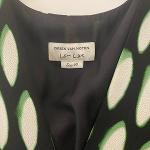 Dries Van Noten Dorias Print V-Neck Dress, Size 8 US